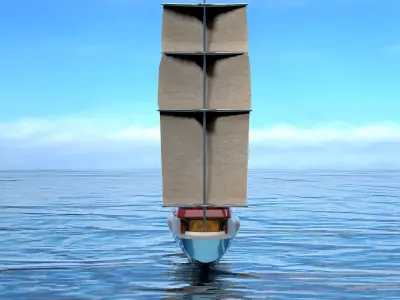 Sail ship 3D model