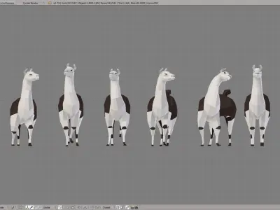 Llama Low-poly 3D model