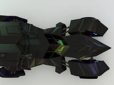 BATMOBILE Armored Ver2 Low-poly 3D model