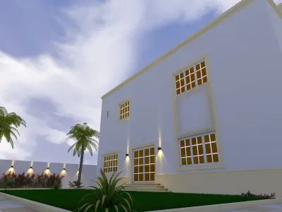villa house in dubai 3D model
