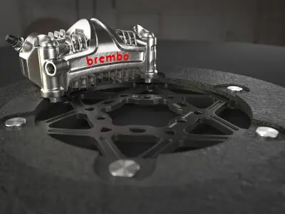 Brembo front Brake caliper Low-poly 3D model