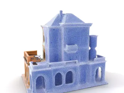 Vintage Townhouse model pack Low-poly 3D model