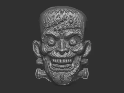 frankenstein head cnc 3D print model