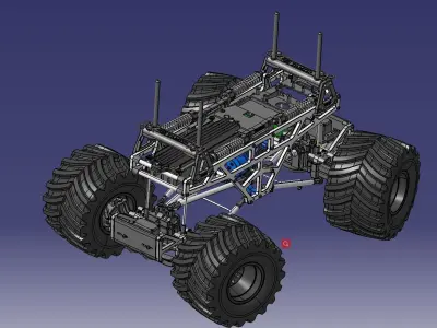 RC Bigfoot SUV chassis 3D model