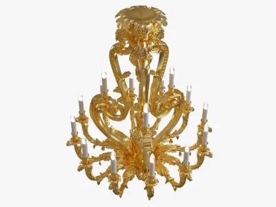 Classic bronze chandelier 0018 3D model