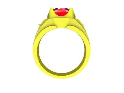 Luxury Oval Ruby Signet Ring for Men  4923 3D print model