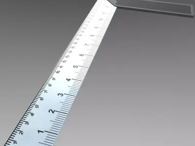 Tri Square Low-poly 3D model