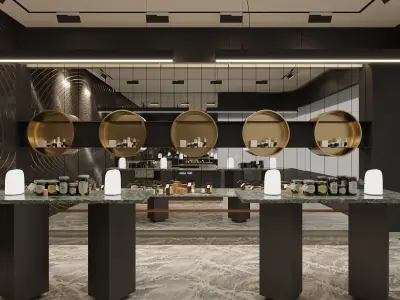 SMALL CLOTHES COSMETICS STORE 3D model