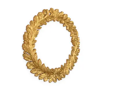 Classic decor Wreath Ornate  ornament carved 51 3D model