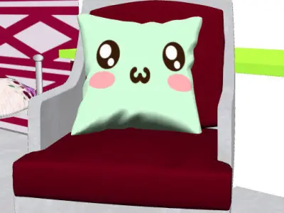 Decorative Pillows Free low-poly 3D model