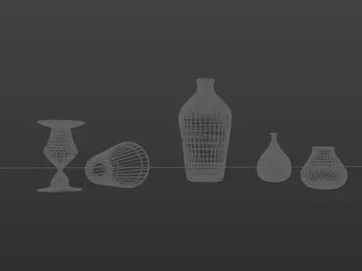 Vase Collection Scene  3D model