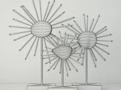 Omari Sculptures by Arteriors 3D model