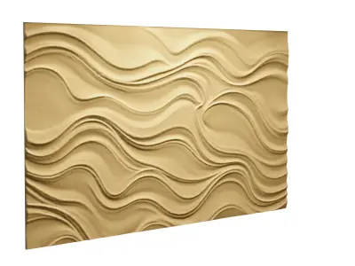 modern panel wall decor set relief stl mural CNC 184 3D model
