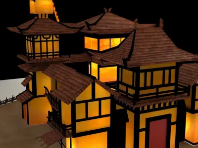 Chinese ancient house 3D model 22