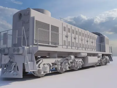 TEM2 diesel locomotive Low-poly 3D model