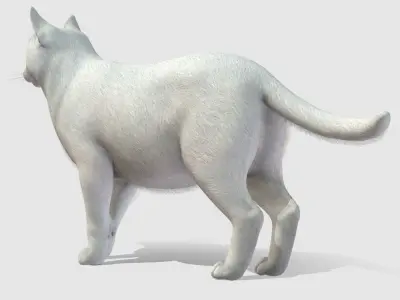 Cats - Fat Low-poly 3D model