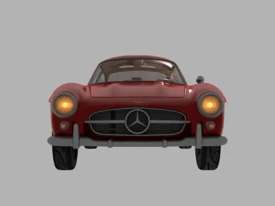Mercedes Benz 300 SL Low-poly 3D model