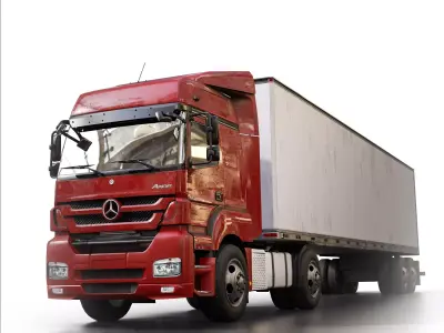 Axor 1840 Semi Truck Low-poly 3D model