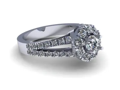 Engagement Dimond Ring Model for Making 3D model  3D print model