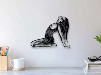 Relax Woman Wall Art 3D print model
