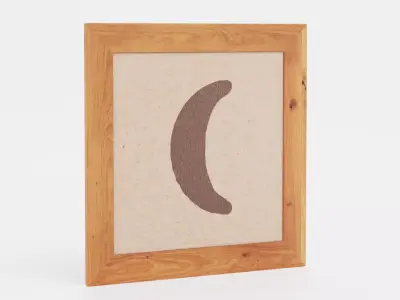 -Wall Picture V2- Moon- Low-poly 3D model