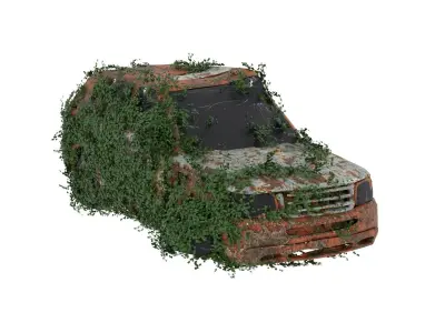 Damaged Rusted Car  3D model
