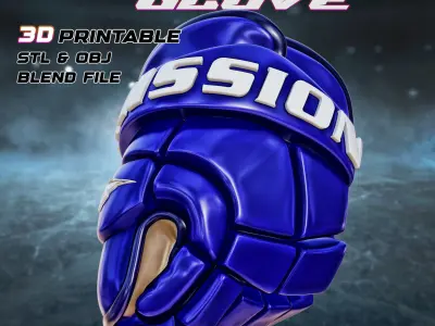 3D HOCKEY GLOVE 3D print model