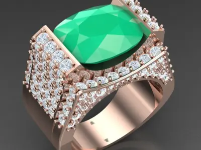 Luxury Men Rings Designs 5MR042 3D print model