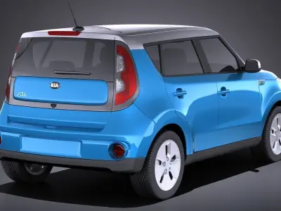 Kia Soul EV 2016 VRAY 3D model