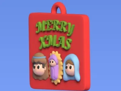 Nativity Scene Ornament 3D print model