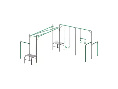 JUNIOR JUNGLE KURANDA MONKEY BARS 3D model