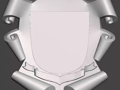 Coat of arms - scroll - 3d model for CNC 3D model
