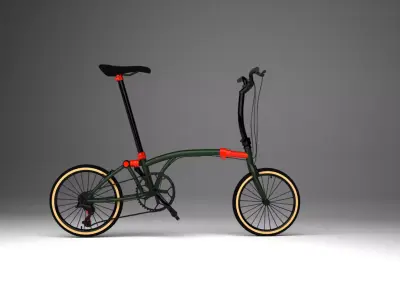 Brompton green special edition 2021 3d model 3D model