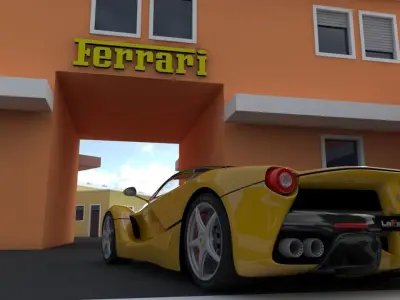 Ferrari Factory Maranello 3D Low-poly 3D model