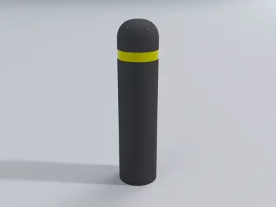 Road Traffic Bollard Low-poly 3D model