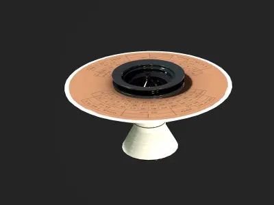 Roulette Table Low-poly 3D model