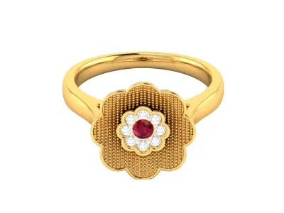 Stylish dital vintage ring  3D print model