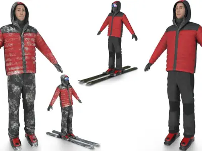 SKIER MAN 3D model