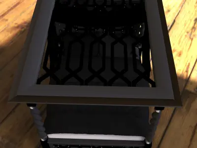 Gothic Canopy Bed 3D model