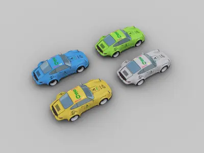 Porsche 911 rauh-welt  Low-poly 3D model