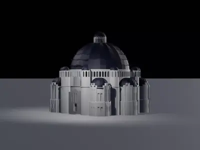 Church - Orthodox - styled and game-ready Low-poly 3D model