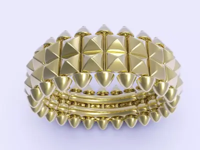 Clash Two Row Ring 20 mm 3D print model