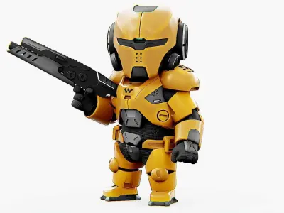 TOON TROOPER  ELIOT Rigged for Unreal Engine - Unity - MIXAMO  3D model