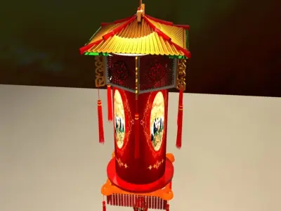 Chinese Palace Lantern 3D model 21