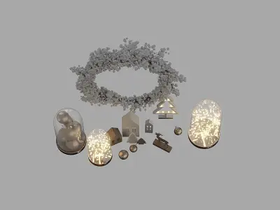 Christmas Decoration Set 31 Low-poly 3D model