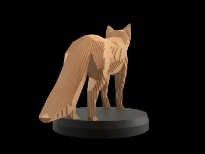 Parametric Fox Low-poly 3D model purchase