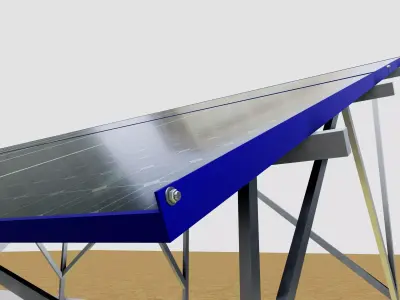 Sliding Panel System-2x10 Panel Layout Low-poly 3D model