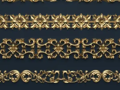 Classic decor ornament v-3D model02 3D model
