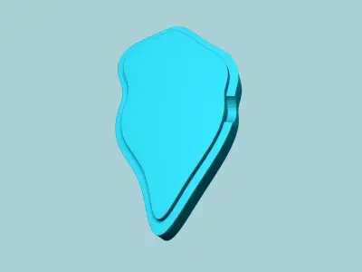 Hibiscus Flower Petal 01 - Moulding Artificial Craft 3D print model