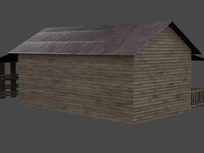 wood house Free low-poly 3D model